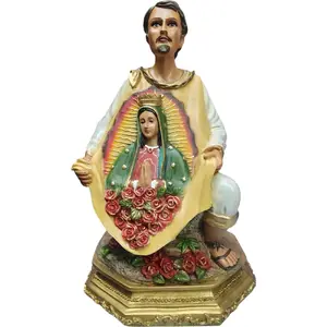 Saint Juan Diego 14" Inches Incado Estatua Hecho En Mexico Catholic faith San Juan Diego Brand New Religious Decor Standing Ornaments