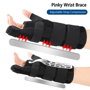 1Pcs Adjustable Compression Belt Hand Brace Wrist Support, Pinky Finger Splints, Little Finger Brace Supports Pinky Metacarpals and Knuckles for Men Women Fingers Hand Support