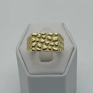 #1612 Nugget Ring Size  Adjustable 14K Laminated High Quality for Stylish Everyday Wear