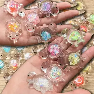 20pcs of Luminous Flashing Turtle Mini 3D Ornaments, Art Charms, for DIY Jewelry, Necklaces, Earrings, Keychains, Living Room Decoration, Indoor And Outdoor Use, No Electricity Required, Suitable for Christmas, Easter, Thanksgiving, Send Friends