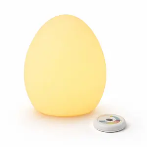 Kids Egg Night Light, 7 RGB Color Changing Lamp, Stepless Dimmable Rechargeable Nursery Light, Cute Room Decor, Perfect Mother's Day Gift & Summer Home Vibe