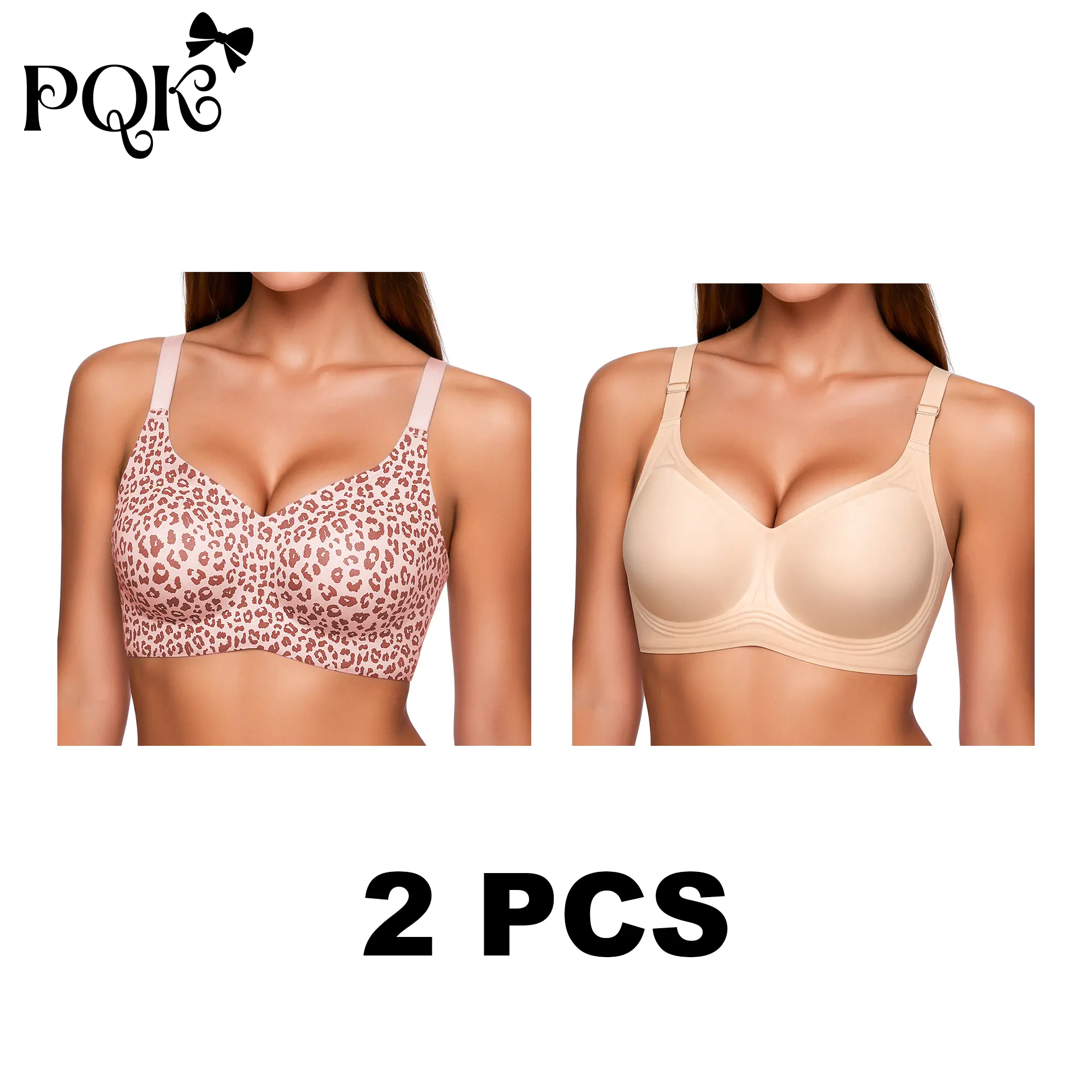 2 PCS（Pink Leopard+Nude）
