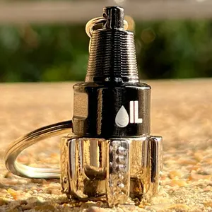 PDC Drill Bit Keychain Black-Silver Color with Oil Logo