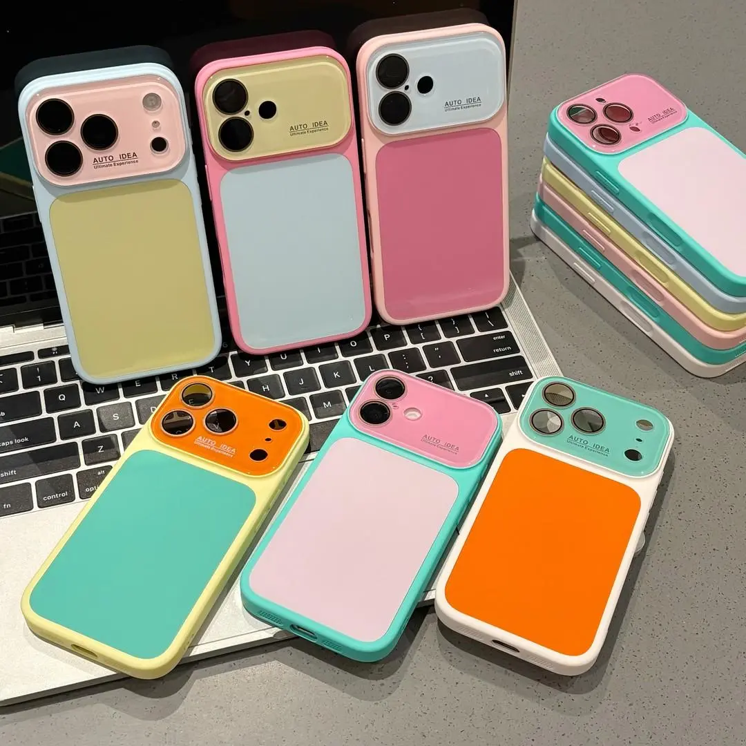 #DealsForYouDays Bright Candy Dopamine Summer Vibes Skin Textured Crystal Shockproof wear-resistant Phone Case, Contrast Color Raised Full Wrap Lens Anti-Drop Wear Scratch Resistant Cover Compatible With iPhone 11-17 Pro Max Series, Eclipse Case Co.