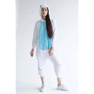 Blue Unicorn Onesie Pajamas 1