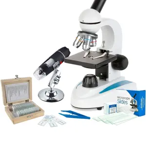 40X-1000X Portable LED Monocular Microscope BONUS KIT