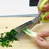 Silver Rust-Resist Steel Modern 5-Layered Portable Kitchen Scissors - Durable Cutting Utensil with Protective Cover, Built-in Cleaner, Ergonomic Compact Design, Can Opener, Nutcracker, Bottle Opener for Home Cooks (Kitchen Accessories, Cooking Tools)