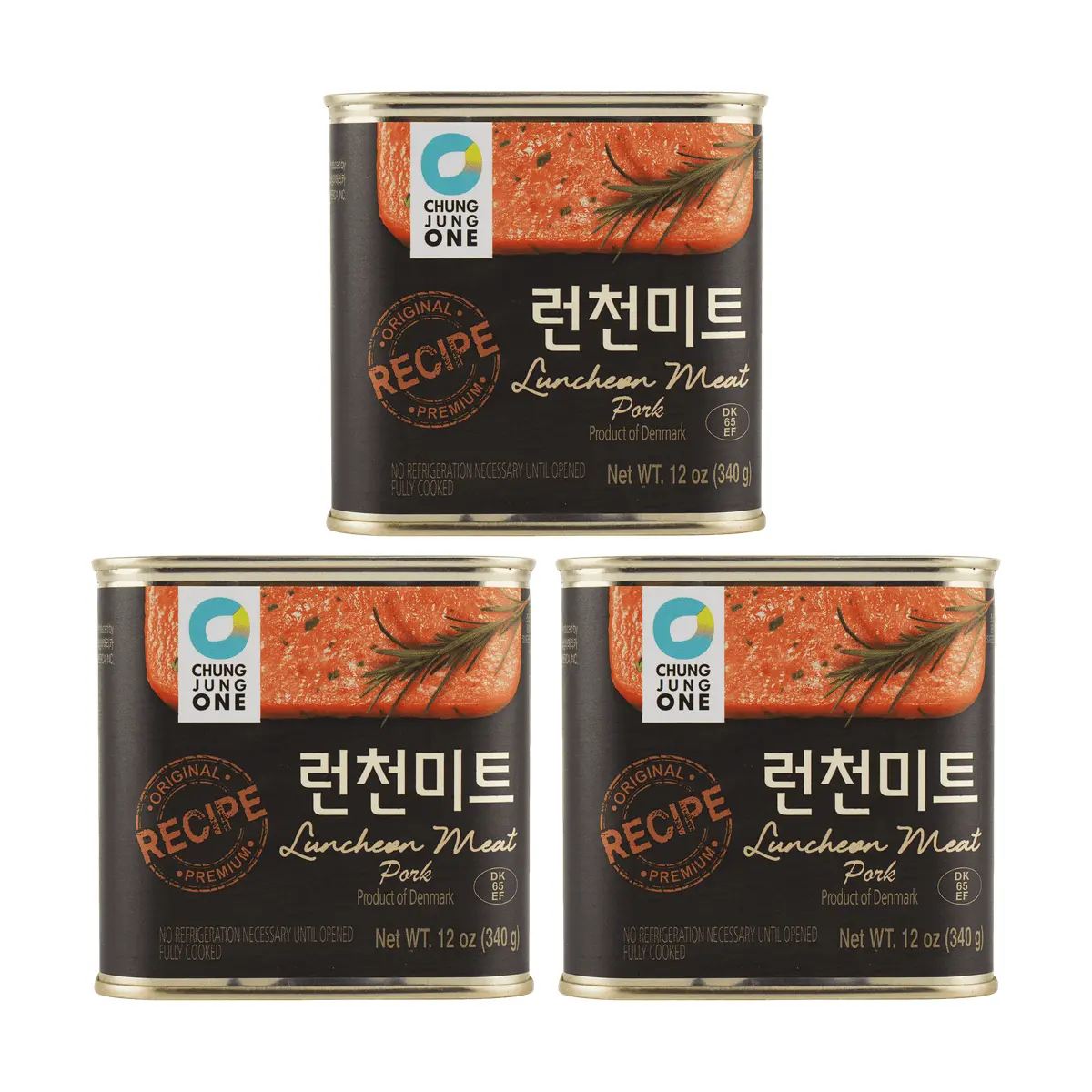 O'Food Korean Premium Ham Luncheon Meat 340g (3 Cans) - Authentic Budae Jjigae & Tteokbokki Ingredient