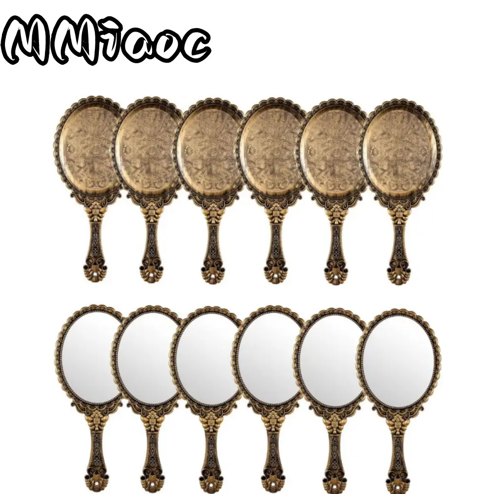 12pcs Handheld Vintage Mirror,Elegant European-style Wedding Favor | Sophisticated Mother's Day Gift | Portable Makeup Mirror