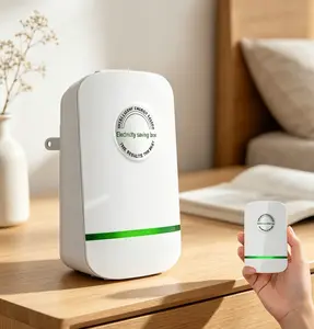 2026 New Upgraded Us Plug Power Saving Socket, 90-250V Wide Voltage Smart Energy Saver Device, Mini Size Durable Plug-In Voltage Regulator Adapter For Daily Household And Business Travel Usage.self care gift