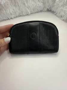Pre-owned FENDI Coated Canvas & Leather small leather goods Small Cosmetic Pouch