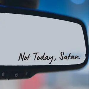 [Pack of 2Pcs]Faith-Inspired Car Mirror Stickers, Car Decorative Sticker, Cute Religious Design, Durable Vinyl Material, Perfect for Personalized Vehicle Exterior Decoration