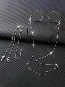2-Piece Beaded Glasses Chain and Mask Holder, Multi-Function Eyewear Strap for Glasses & Masks, Stylish Accessory for Daily Use, Thin
