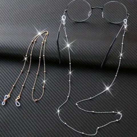 2-Piece Beaded Glasses Chain and Mask Holder, Multi-Function Eyewear Strap for Glasses & Masks, Stylish Accessory for Daily Use, Thin