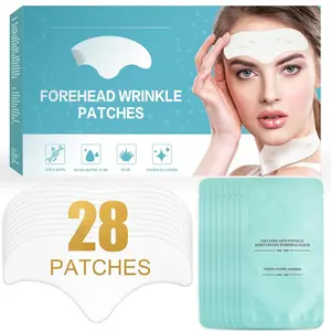 28 Pcs Forehead Wrinkle Patches, Anti-Aging Collagen Blend Facial Patches with Vitamin E, Overnight Wear for Smoothing Fine Frown Lines & Skin Treatment,summervibes
