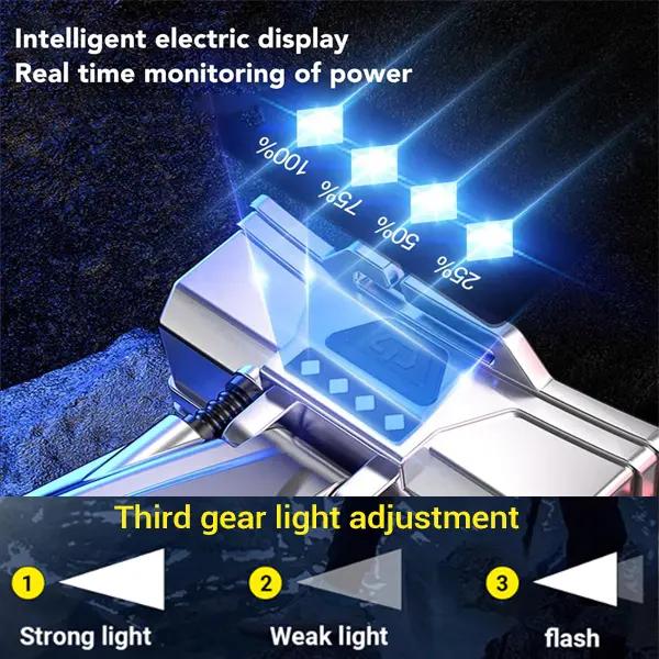 Sports and Outdoors Super Bright Headlamp High Power LED Rechargeable Motion Sensor Waterproof Flashlight for Outdoor Fishing Camping Hiking