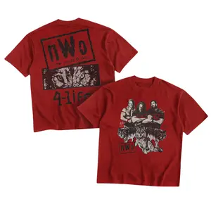 nWo Wolfpac Shirt,  Wrestling nWo Red And Black Fan Apparel, Classic Pro Wrestling Streetwear, Casual Menswear Top, Cool Gift For Wrestling Fans