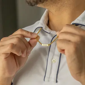 Custom engraved necklace for men, jewelry for men, fathers day gift, name necklace, gift for boyfriend, gift for him, Christmas gift