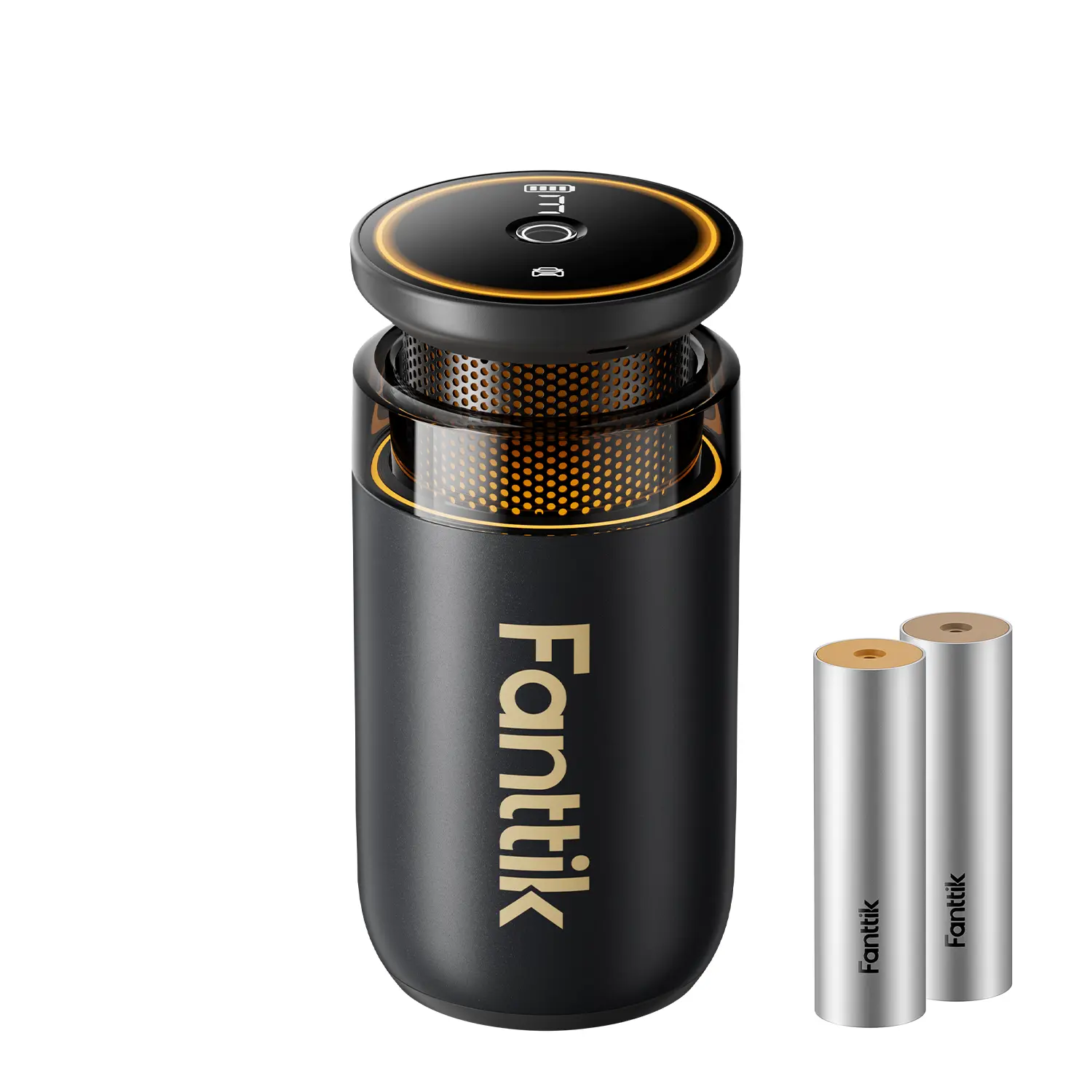 【ToolUpgrade】Fanttik N10 Smart Car Air Freshener, Waterless Essential Oil Diffuser with 3 Adjustable Levels and Ambient Light, Auto On/Off, 2550mAh USB-C Battery, Citrus/Woody Scents, Easy Swap Design, gift ideas