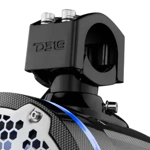 DS18 DS-CF-X8TP HYDRO 8 Inch Marine Towers with Integrated RGB LED Lights 3755 Watts Black Carbon Fiber DS18