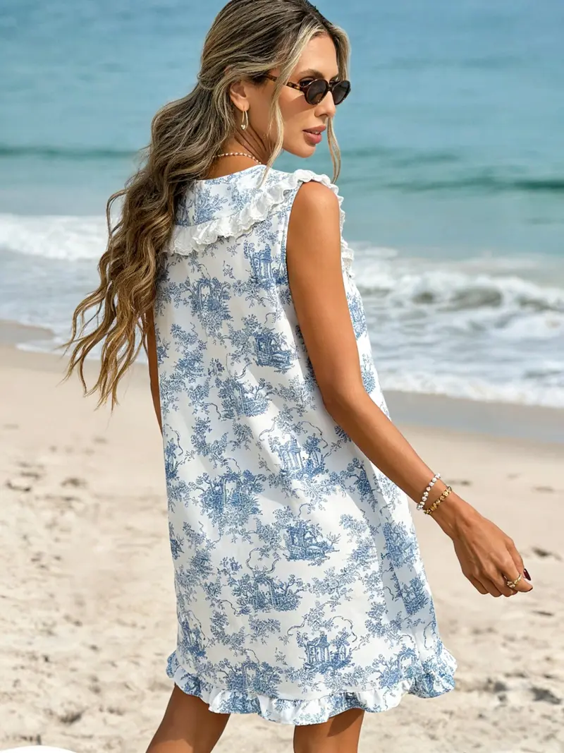 summer short dress blue - TikTok Shop