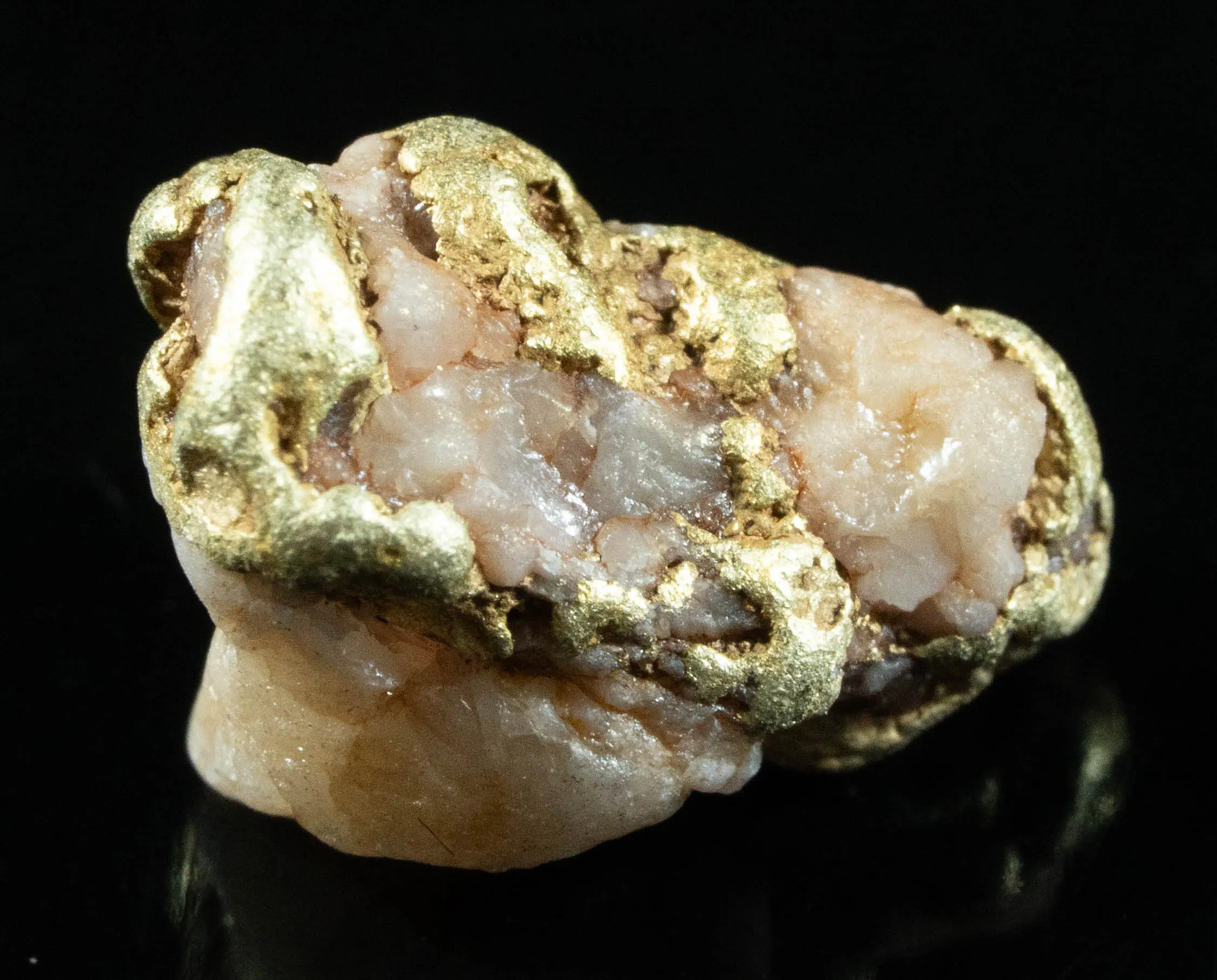 QN-24 "Alaskan BC Gold Nuggets with Quartz" Genuine 1.98 Grams
