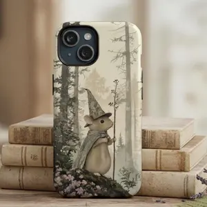 Enchanted Forest Mouse Wizard phone Case for Iphone 16 15 14 13 Pro Max Samsung Galaxy S24 S23 S22 S21 Plus Ultra Wiccan, Mystic, Spell book