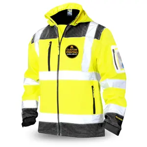 KwikSafety GALAXY Safety Softshell Jacket (LIMITED EDITION DESIGN) Class 3 Menswear ANSI OSHA Compliant Hi Vis Reflective Workwear - Model No.: KS5504