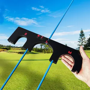 FINGER TEN Golf Training Aid Tour Aim Gate with 6 Alignment Sticks and 5 Different Swing Plane Angles - Perfect for Golfers of All Skill Levels