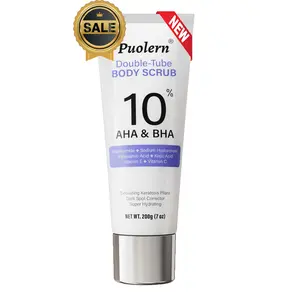 Puolern 10% AHA & BHA Body Scrub - Fight Acne, Keratosis Pilaris, Fade Dark Spots, Nourish Skin Blend Body Care
