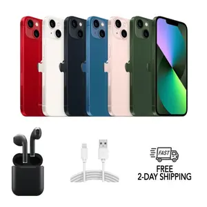 Refurbished iPhone 13 (Unlocked)-Excellent Condition with Wireless Earbuds & 1 Year Warranty  A2482