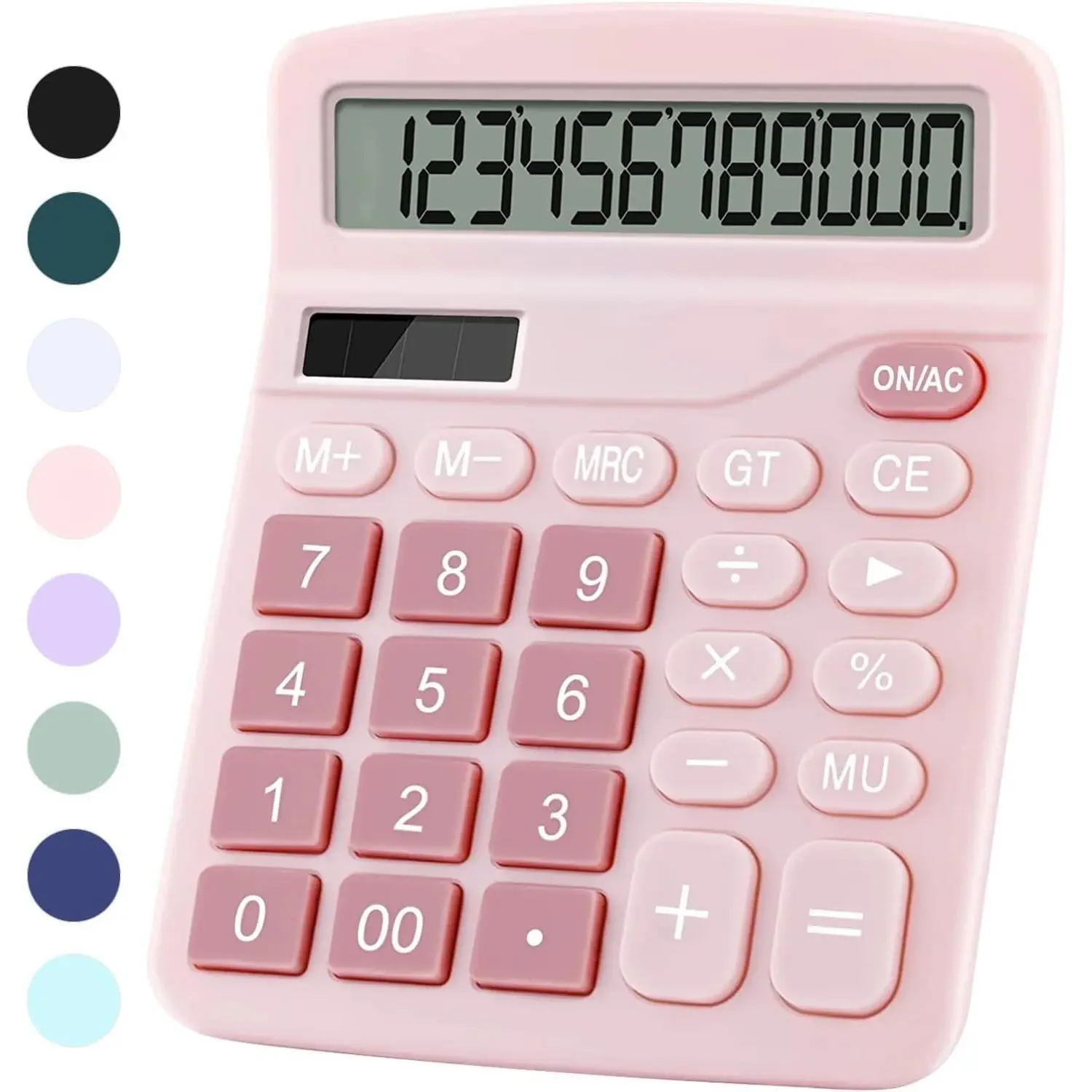 Office Desk Calculator, Cute Calculator for , Basic Calculators Desktop, Dual Power Simple Financial Calculator with Big Button Large Display for Office  and School ()