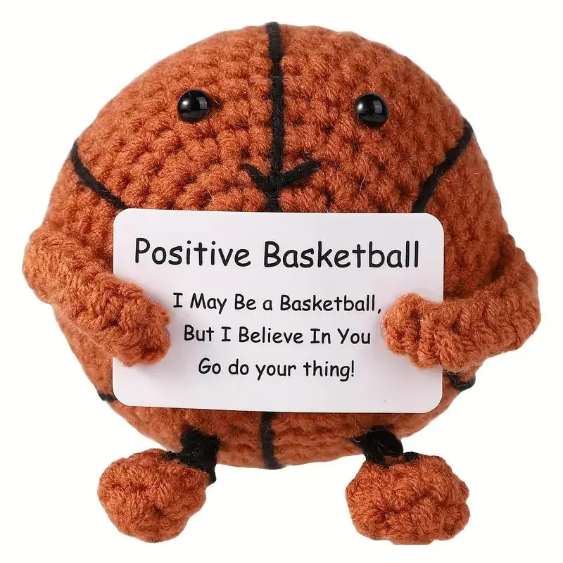 Cute Basketball Ball Shaped Plush Toy, Soft Adorable Stuffed Animal, Cuddly Stuffed Animal, Basketball Ball Design Desktop Ornament, Home Decor, Gift for Basketball Lovers, Huggable Stuffed Animal, Soft Stuffed Animals, Amigurumi Stuffed Animal