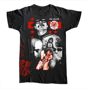 GG ALLIN ORIGINAL PUNK ROCK REBEL  UNISEX COLLAGE TEE Fit Top