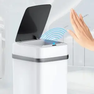 Induction Trash Can with Touchpad and Automatic Lid Opening for Kitchen and Bathroom 13L Capacity Eco-Friendly Plastic Smart Garbage Bucket - Usb  Up Erasable Acrylic Message Board cordless rechargeable hood  Dual Arm LED Book Stand  3D Night Light