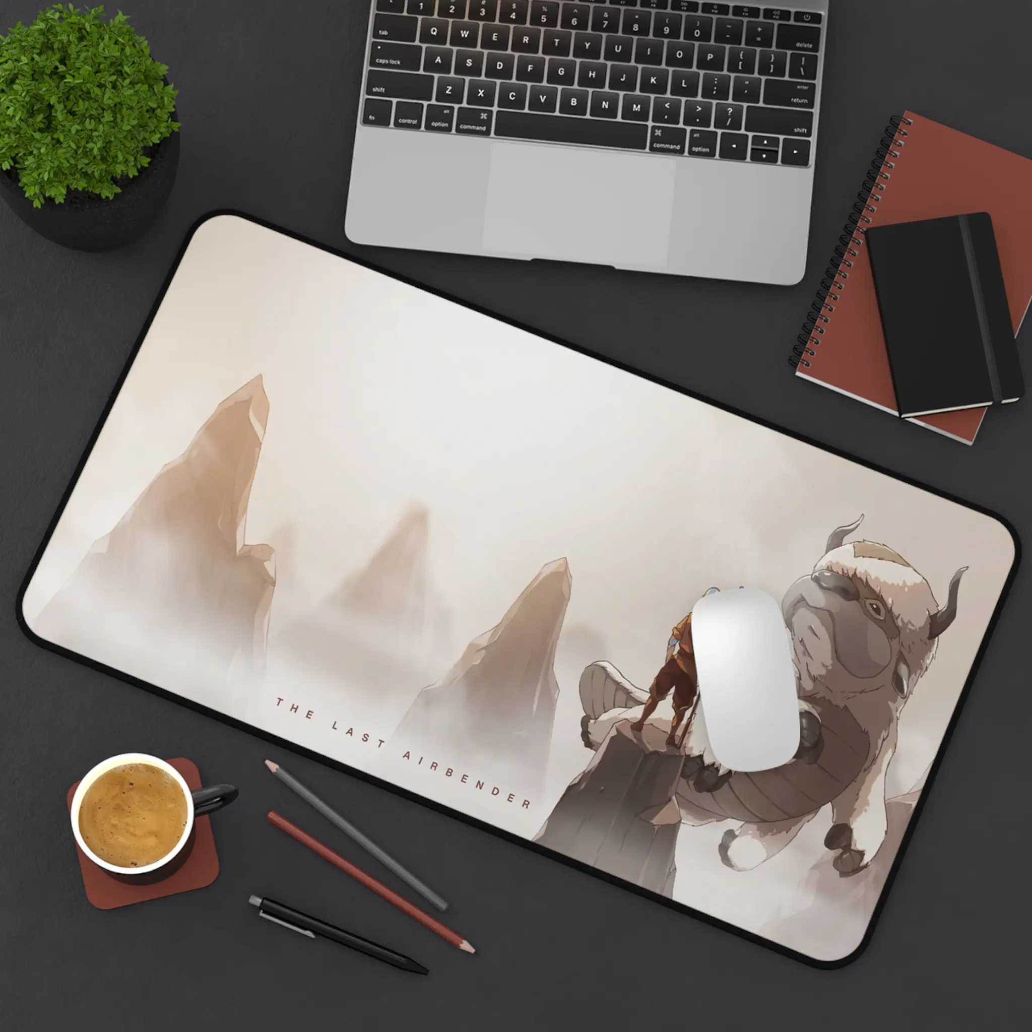Aang & Appa Mousepad, perfect gaming anime, perfect gift mouse pad, desk and office decoration