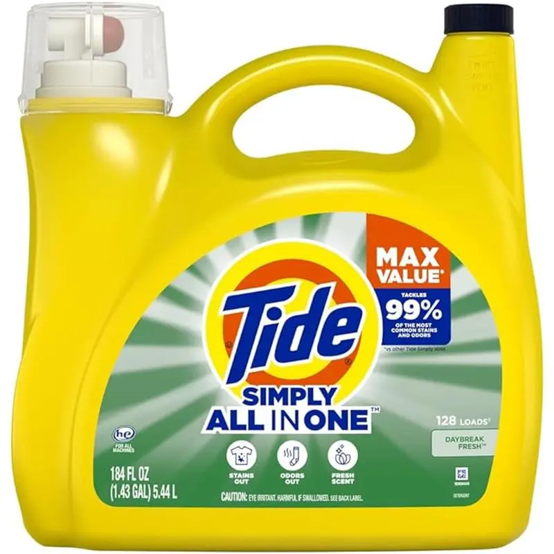 184 Fl Oz Daybreak Fresh Simply Liquid Laundry Detergent Household Pack Cleaner Cleaning