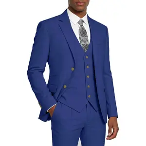 Suits for Men Slim Fit Formal Mens Suits 3 Piece Jacket Vest Pants Wedding Prom Men's Tuxedo Suit Set