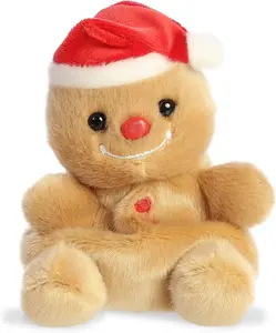 Christmas gift for kids  Adorable Palm Pals Gingy Gingerbread Stuffed Animal - Pocket-Sized Play - Collectable Fun - Brown 5 Inches