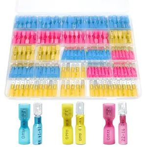 240 count Spade Connectors, Heat Shrink Spade Terminlas 22-10 AWG, Wire Connectors Male and Female by