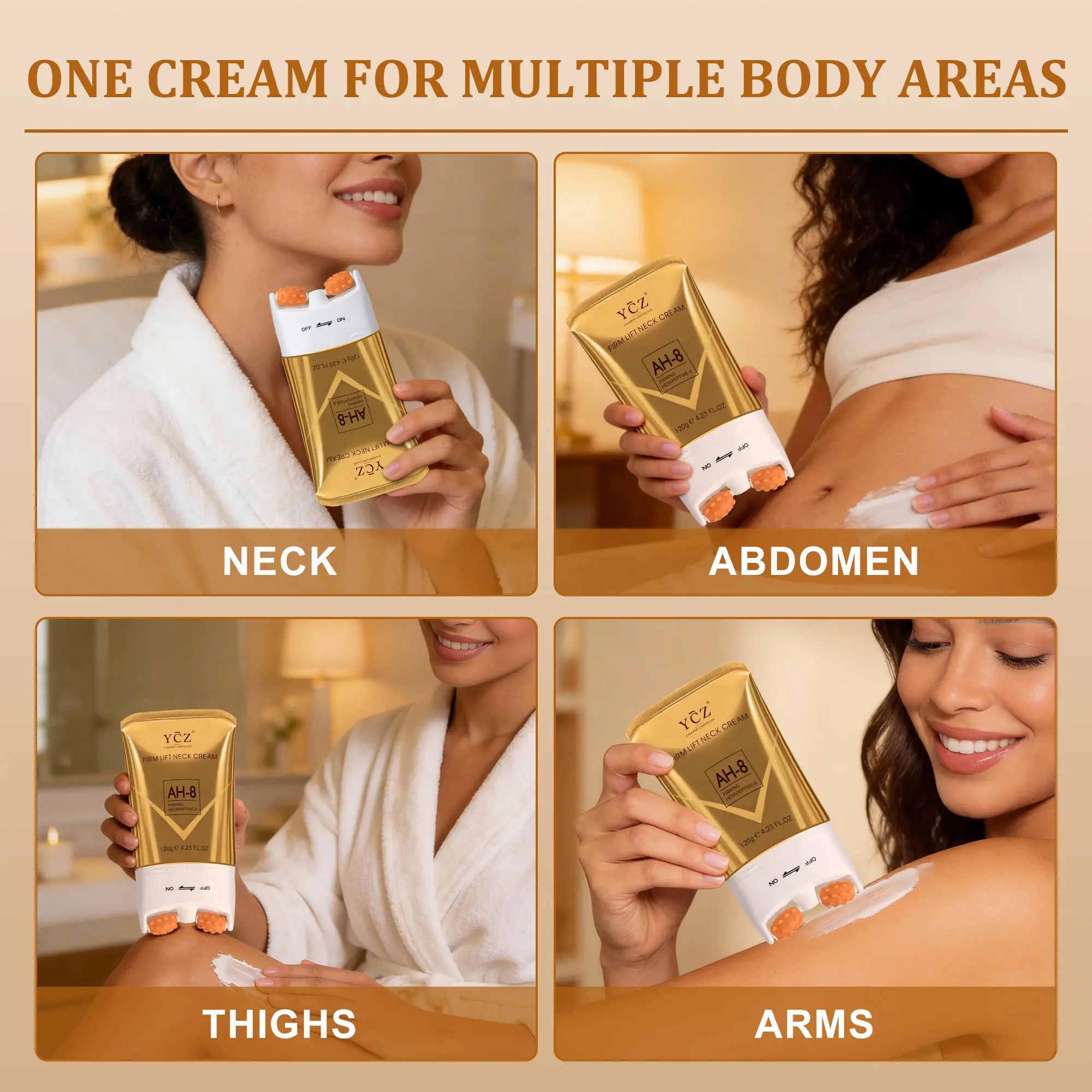 フェイスクリーム ycn YCZ Neck Firming Cream, Upgraded Formula | Deep Moisturizing for