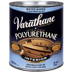 212 MAIN Rustoleum 200241H 1 Qt Interior Water-Based Diamond Polyurethane Finish - Classic Satin Finish, Easy-to-Apply Automotive & Motorcycle Paint Care Coating