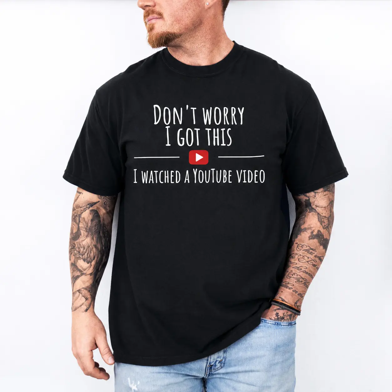 Funny BBQ T-Shirt, “Don’t Worry I Got This I Watched a YouTube Video” Grill Tee, Great Gift for Men, Dad, Father’s Day, Barbecue Lovers, Fun Grilling Shirt