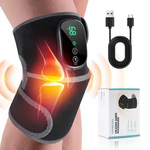 【Warm Relief】JAGJOG HK2 Heating & Vibration Knee Massager  | 3-in-1 for Knee, Shoulder & Elbow | 3 Heat/Vibration Levels, 5000mAh | Upgraded Touchscreen | Perfect Christmas Gift