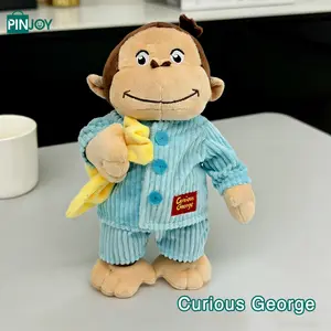 Curious George Ultra Soft Plush Monkey Doll, Soft Stuffed Animal, Cute Pillow, Perfect Gift for Holidays and Birthdays, Kids' Toy