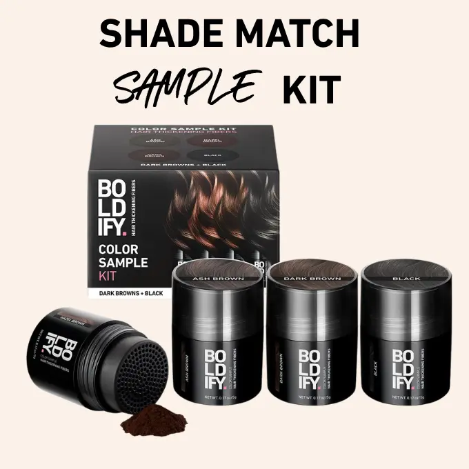 Hair Thickening Fibers Color Match Sample Kit- Fill In Fine and Thinning Hair for an Instantly Thicker & Fuller Look - Best Value & Superior Formula -14 Shades for Women & Men Color Discovery Kit