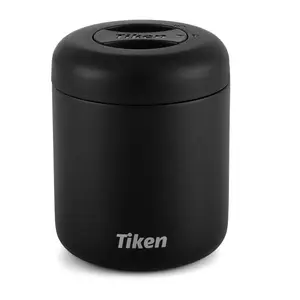 Tiken Airtight Coffee Canister Compact Size for Outdoors - Double Wall Stainless Steel, UV Blocking, Switchable to Food Storage Container