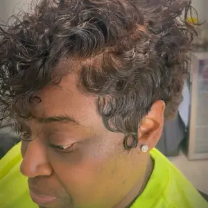 Shurl-Full Lace Deep Wave Pixie Cut Unit