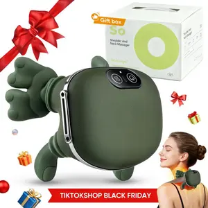 Neck Massager with Heat, Shiatsu Neck and Back Massager with 4D Kneading, Wireless Deep Tissue Massage for Shoulder and Cervical Pain Relief, Portable and Rechargeable for Home & Office