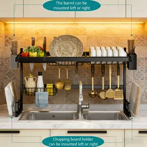 Spacious Over‑The‑Sink Dish Rack – Large Countertop Design to Keep Dishes Neat & Dry🍽️